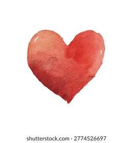 Heart shape love symbol icon red