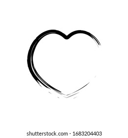 Heart shape for love symbols icon illustration vector