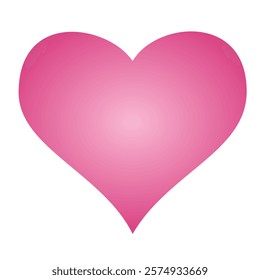 Heart shape love symbols isolated on the white background