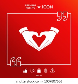 Heart shape made with hands