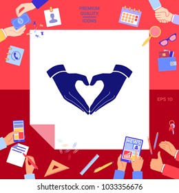 Heart shape made with hands