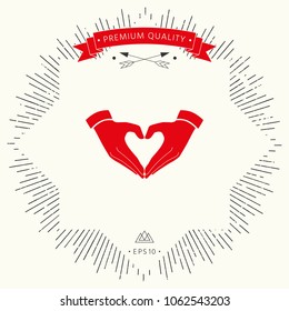 Heart shape made with hands