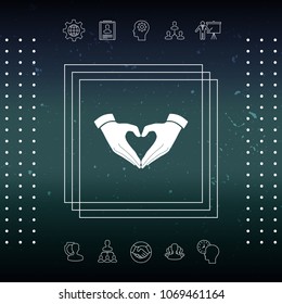 Heart shape made with hands