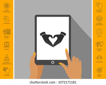Heart shape made with hands