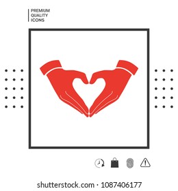 Heart shape made with hands