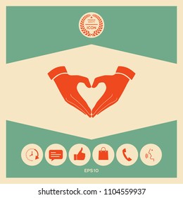 Heart shape made with hands