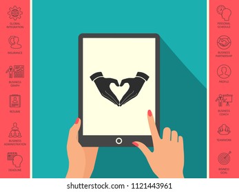 Heart shape made with hands