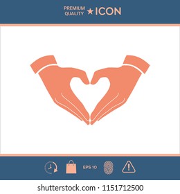 Heart shape made with hands