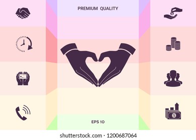 Heart shape made with hands