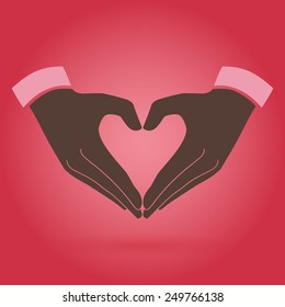 Heart shape made with hands