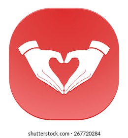 Heart shape made with hands.