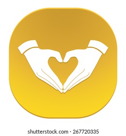 Heart shape made with hands.