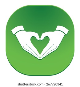 Heart shape made with hands.