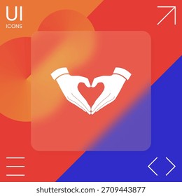 Forma de corazón hecha con las manos