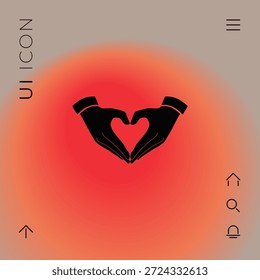 Forma de corazón hecha con las manos