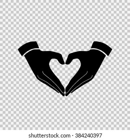 Heart shape made with hands