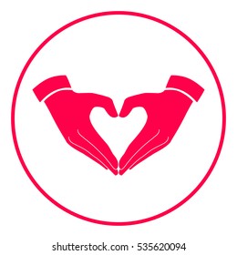 Heart shape made with hands