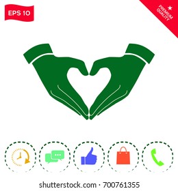 Heart shape made with hands