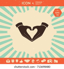 Heart shape made with hands