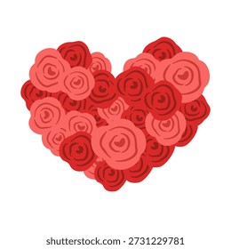 Herzform aus Rosen