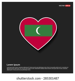 Heart Shape Maldives Flag