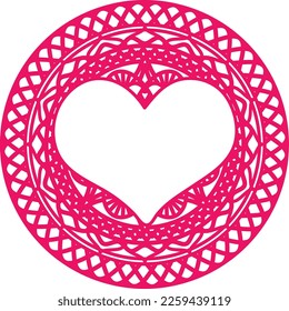 Herzform Mandala Vektordatei