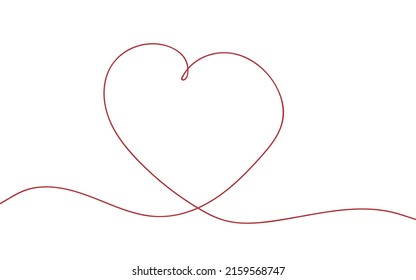 Heart shape mono line. Continuous line icon, hand drawn calligraphic element. Flourish clipart. Ornate isolated element for Valentine's day, wedding, lgbt pride. Outline shape.