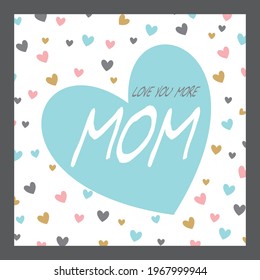 Heart shape for mother's day greeting card