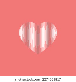 Heart shape with music visualizer concept Simple vector illustration