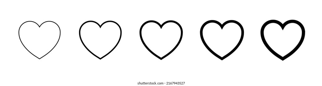 Heart shape. Nubes vector icon. Love symbol. Heart icons. Vector graphic EPS 10