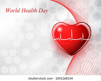 Heart shape on the abstract background. Vector illustration.