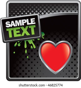 forma cardíaca en banner negro de tono medio grueso