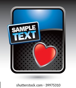 heart shape on blue stylized display