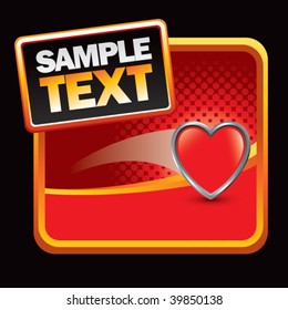 forma del corazón en la publicidad de semitono rojo