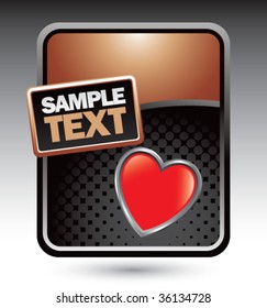 heart shape on stylized banner