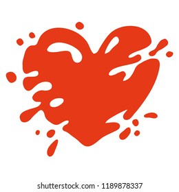 Heart shape on white background. Spray paint. Vector picture. perfect for drawing on a t-shirt.
