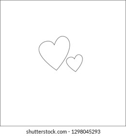 Heart shape on white background