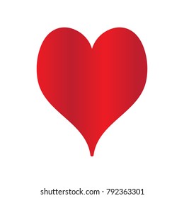 Heart shape on a white background, Valentine day vector illustration