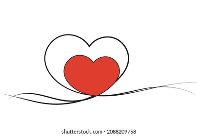Herzform. Ornate einzeln Element für Valentinstag, Hochzeit.