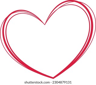 Heart Shape, Heart Outline for Valentine's Day, Mother's Day, Father's Day, Grandparent's Day, Siblings, Love, Romance	
