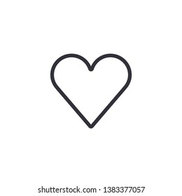 Heart shape outline vector icon