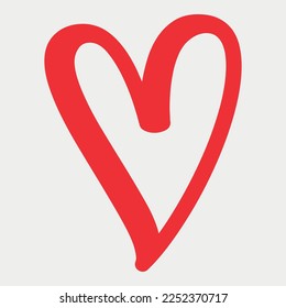Heart Shape Outline Vektorgrafik