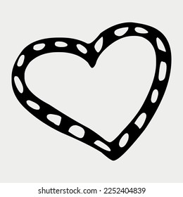 Heart Shape Outline vector illustration