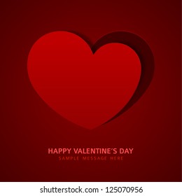 Heart shape from paper vector background. Valentines day. Eps 10.