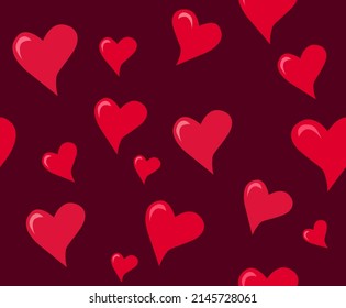 Heart shape pattern romantic theme