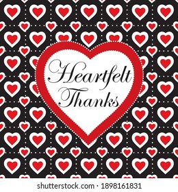 Heart shape pattern for valentine greeting card