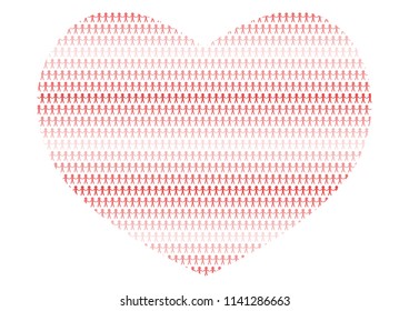 Heart shape and people
