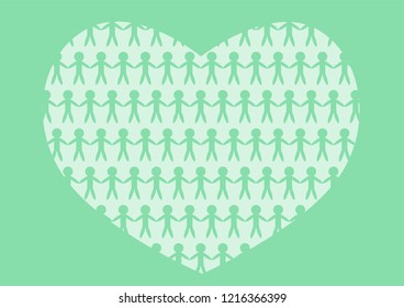 Heart shape and people