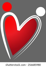 heart shape and people icon