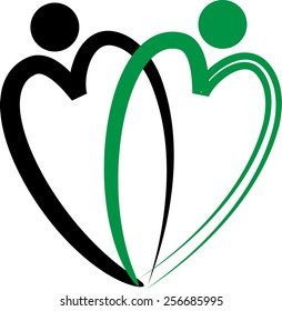 heart shape and people icon